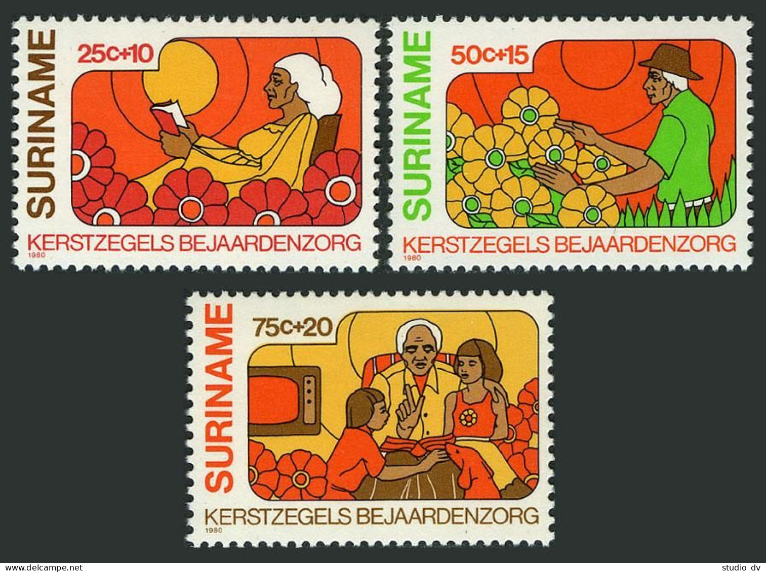 Surinam B276-B278, MNH. Michel 926-928. Surtax For Elderly, 1980. - Suriname