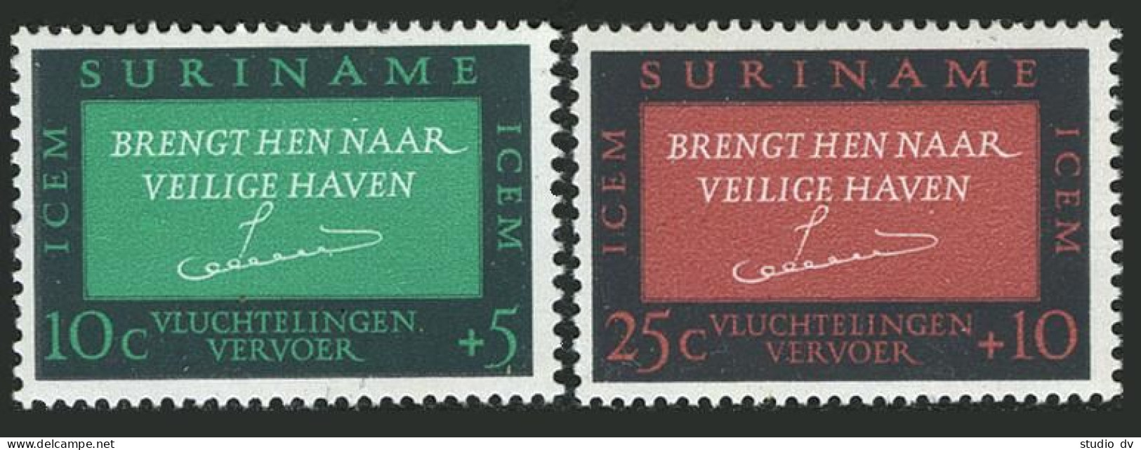 Surinam B120-B121,B121a,MNH.Michel 482-483,Bl.5. Help Them To A Safe Haven,1966. - Suriname