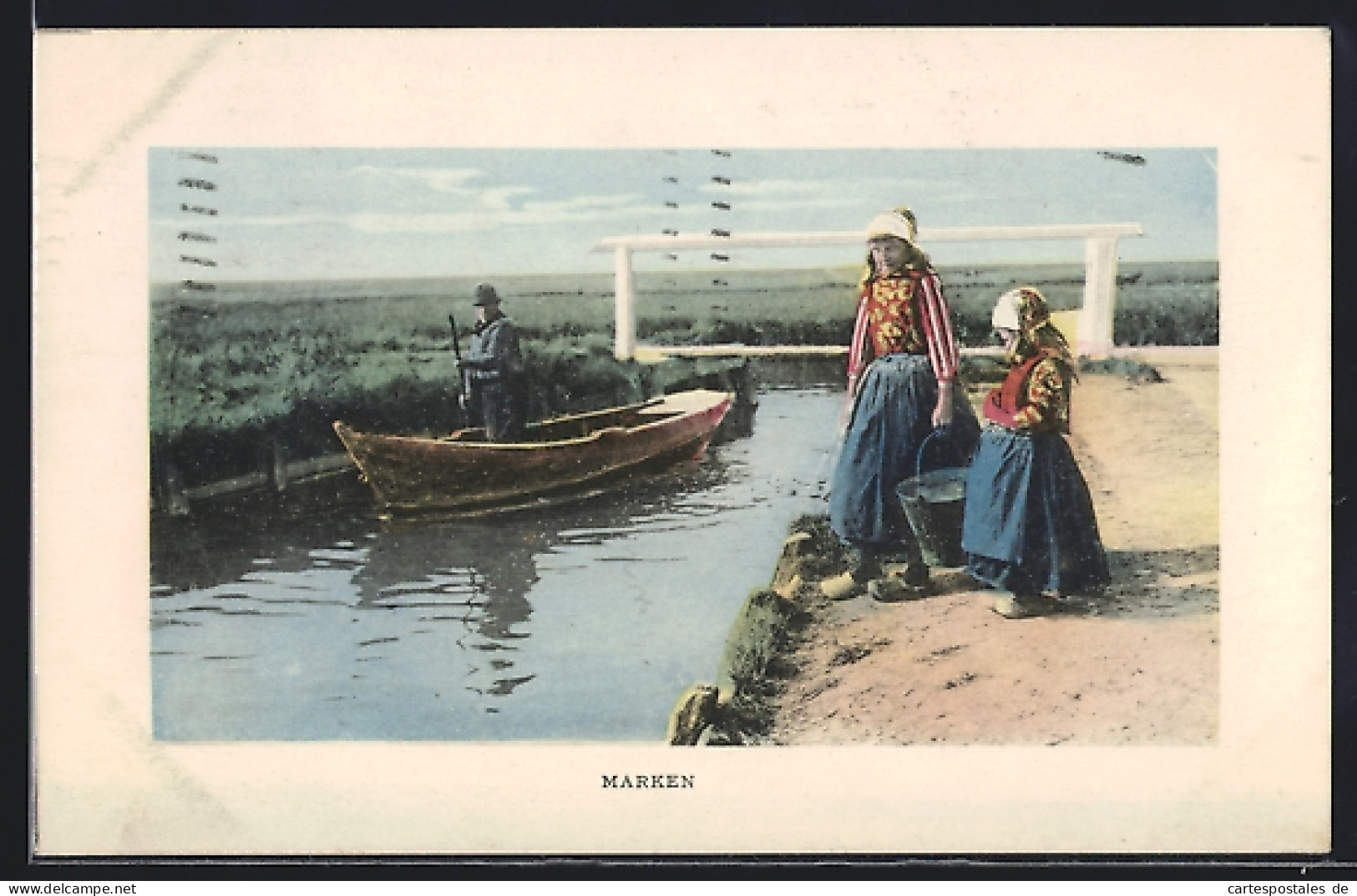 AK Marken, Mädchen Beim Wasserholen  - Marken