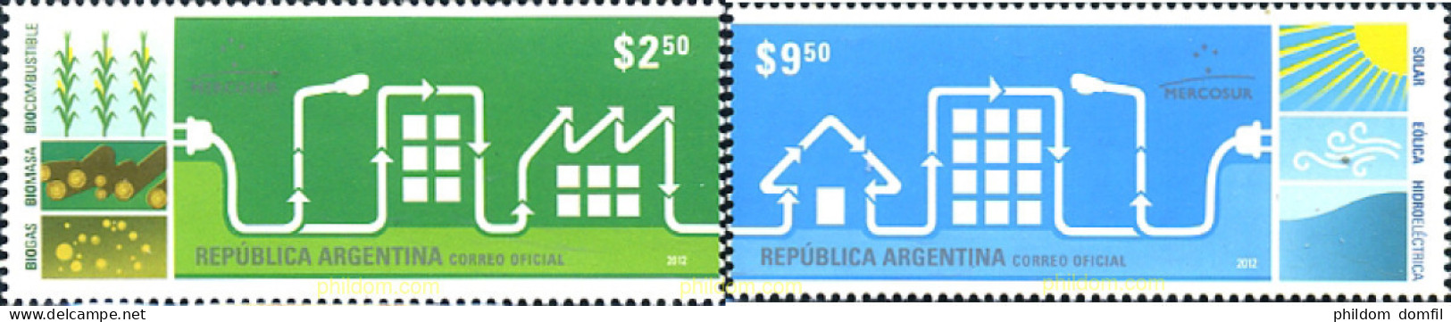 276937 MNH ARGENTINA 2012 MERCOSUR - ENERGIAS ALTERNATIVAS - Ongebruikt