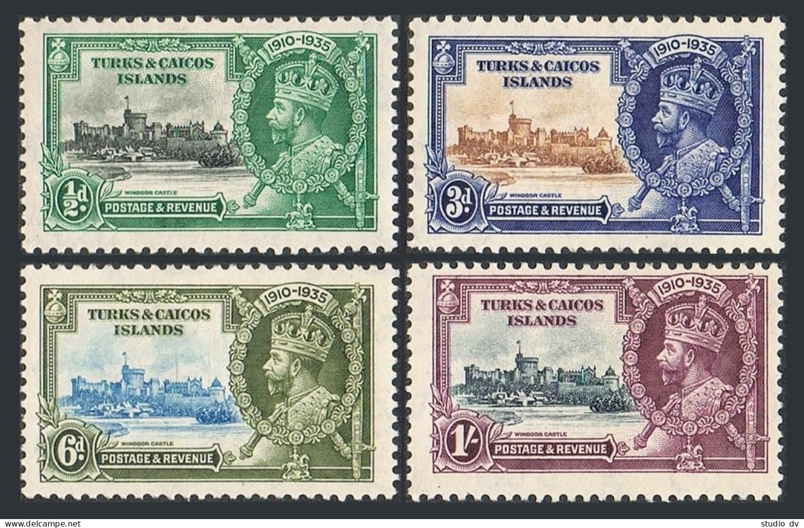 Turks & Caicos 71-74,MNH.Mi 111-114. King George V Silver Jubilee Of Reign,1935. - Turks & Caicos (I. Turques Et Caïques)