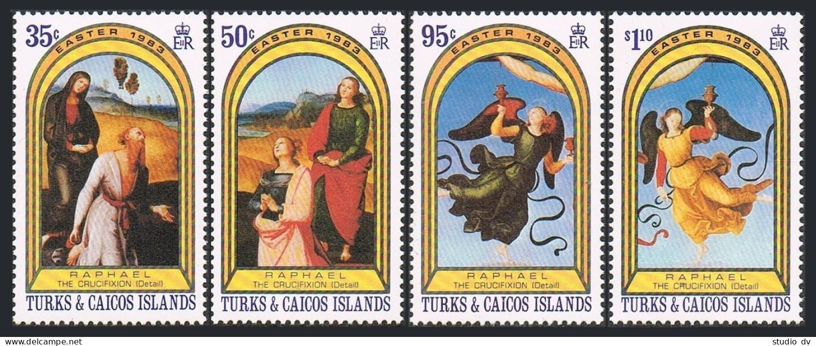 Turks & Caicos 559-562, MNH. Mi 629-632. Easter 1983. Crucifixion, By Raphael. - Turks & Caicos