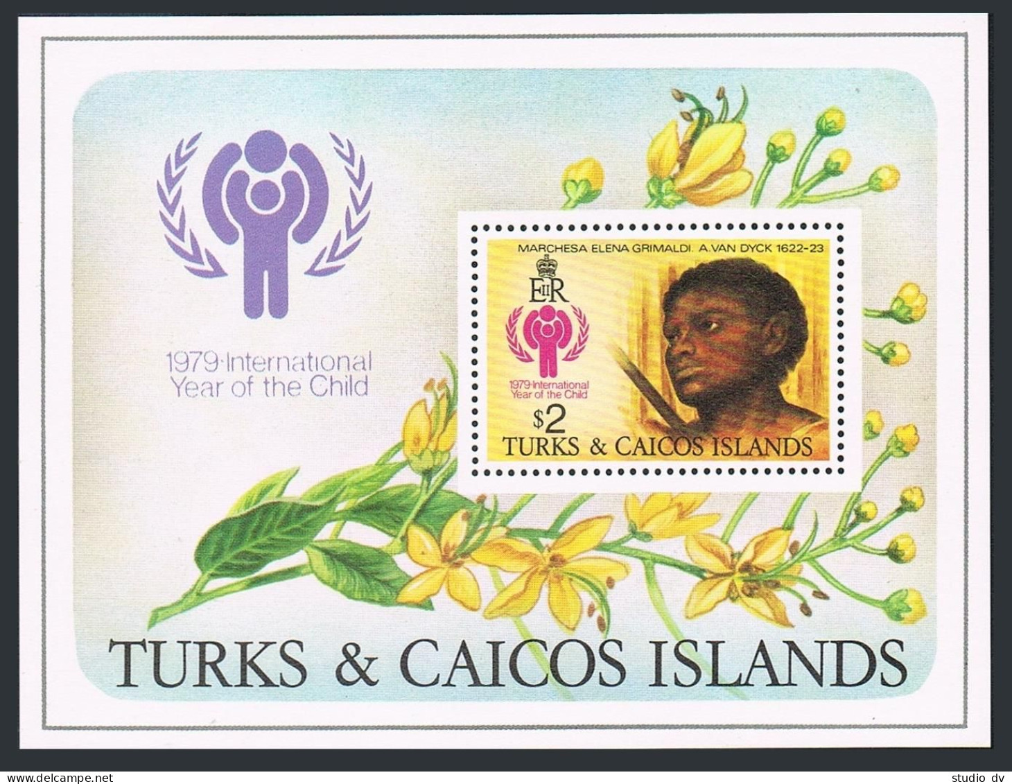 Turks/Caicos 386-390, MNH. Mi 431-434,Bl.15. IYC-1979. Rossetti,Gauguin,Van Dyck - Turks And Caicos