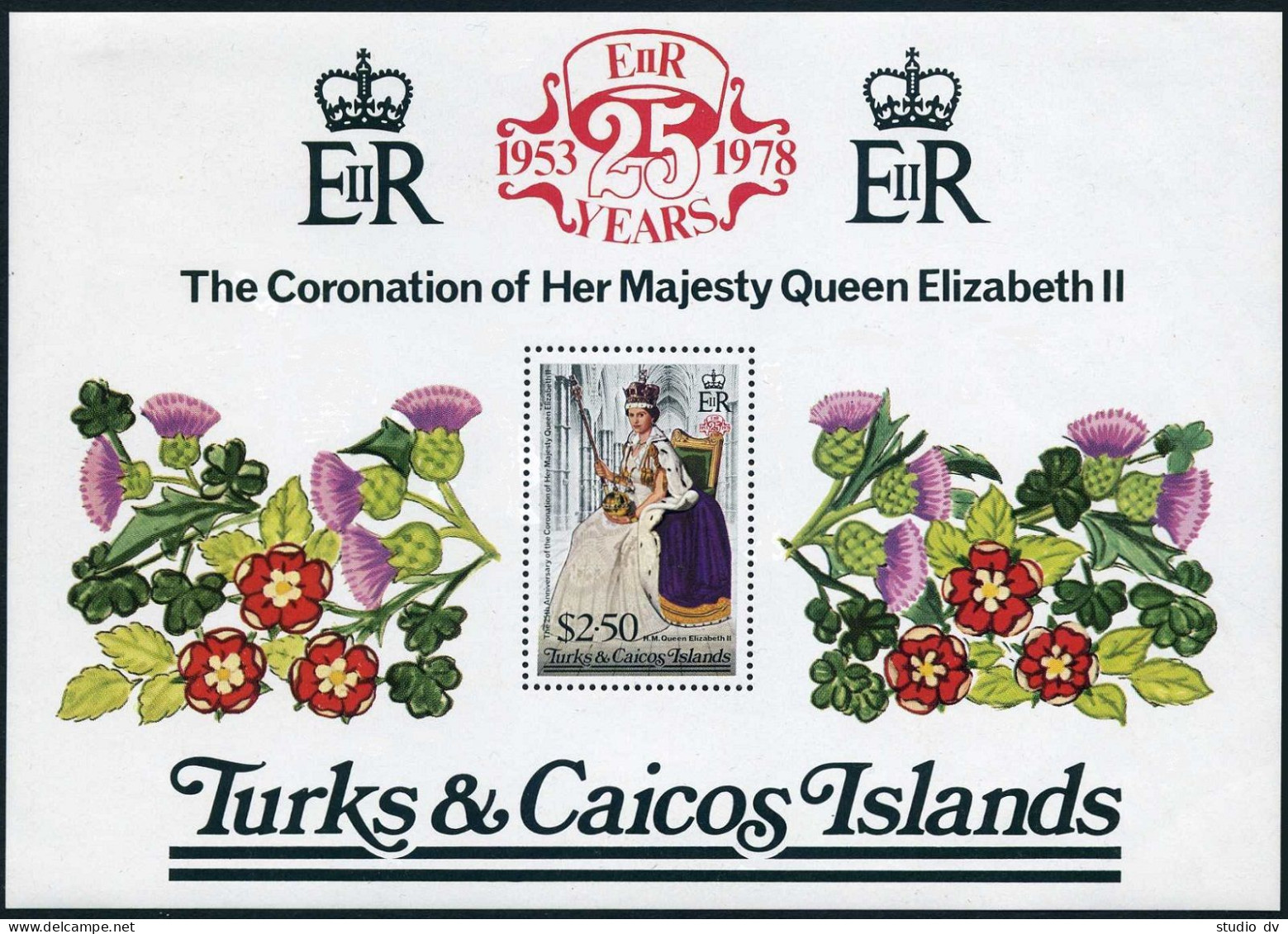 Turks & Caicos 342-345 Sheets,346,MNH. Mi 385-388C,Bl.10. British Monarchs,1978. - Turks- En Caicoseilanden