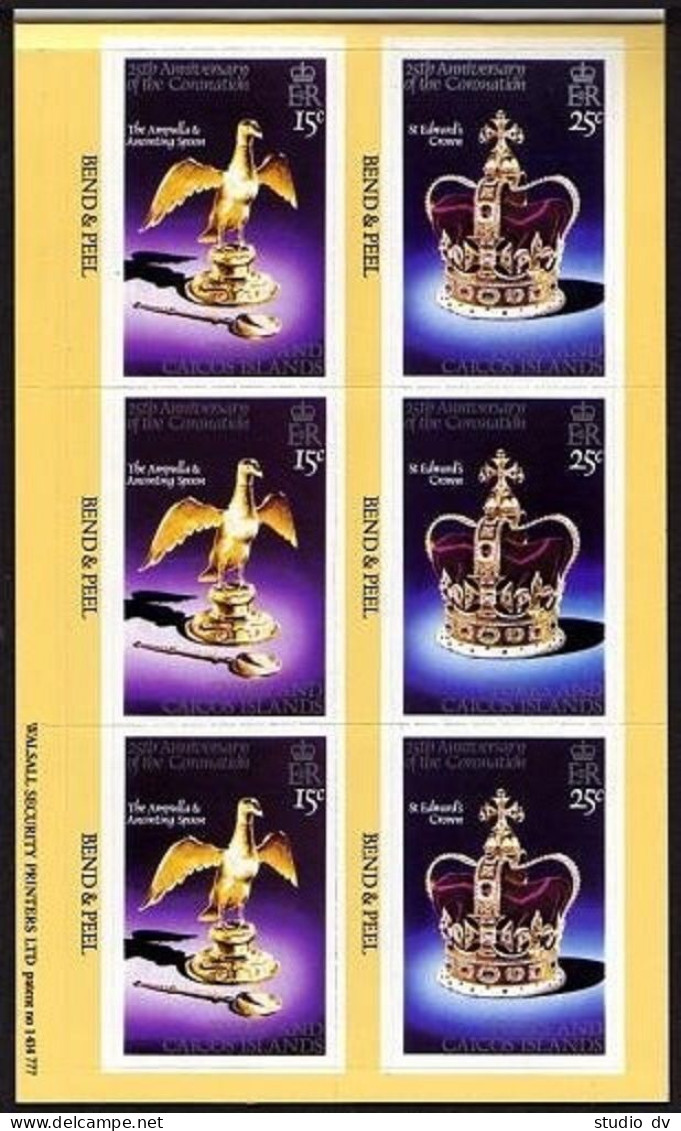 Turks & Caicos 354 Booklet, MNH. QE II Coronation, 25th Ann. 1978. - Turks- En Caicoseilanden