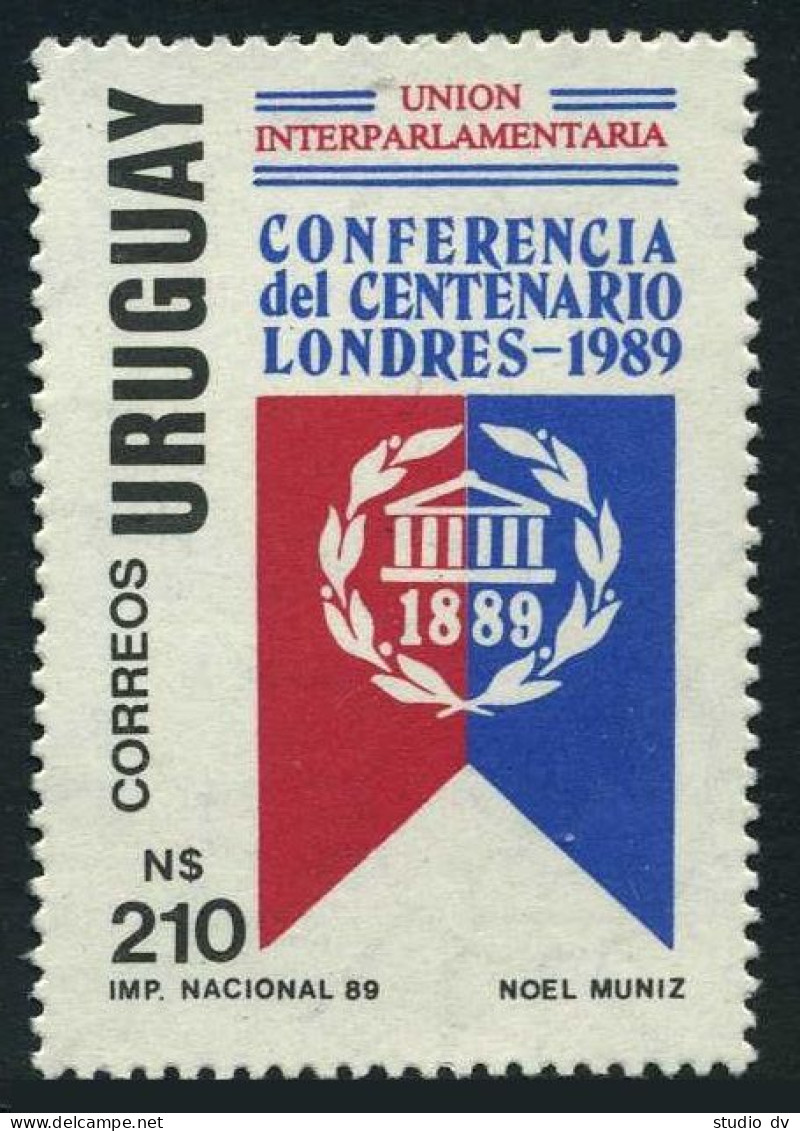 Uruguay 1289, MNH. Mi 1830. Inter-Parliamentary Union Conference, London-1989. - Uruguay