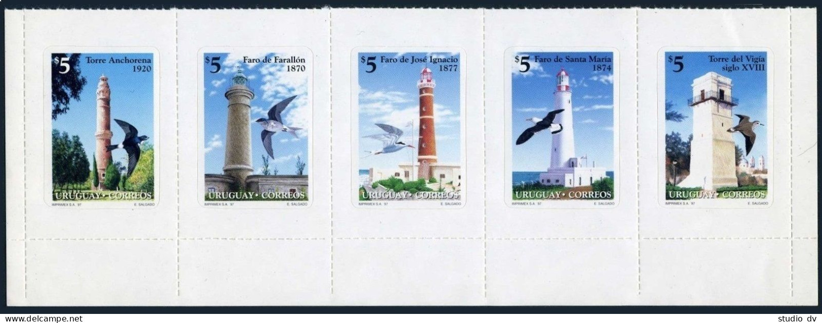 Uruguay 1659,MNH. Lighthouses And Birds,1997. Anchorena Tower,Farallon,J.Ignacio - Uruguay