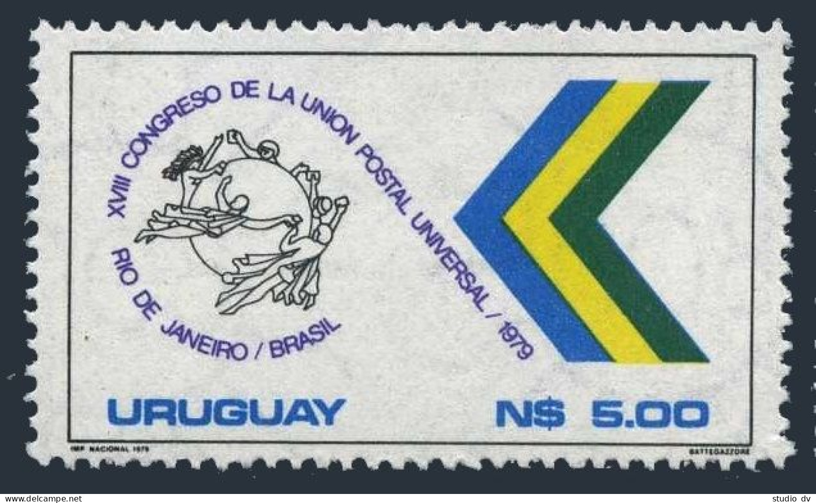 Uruguay 1050, MNH. Michel 1560. 18th UPU Congress, 1979. - Uruguay