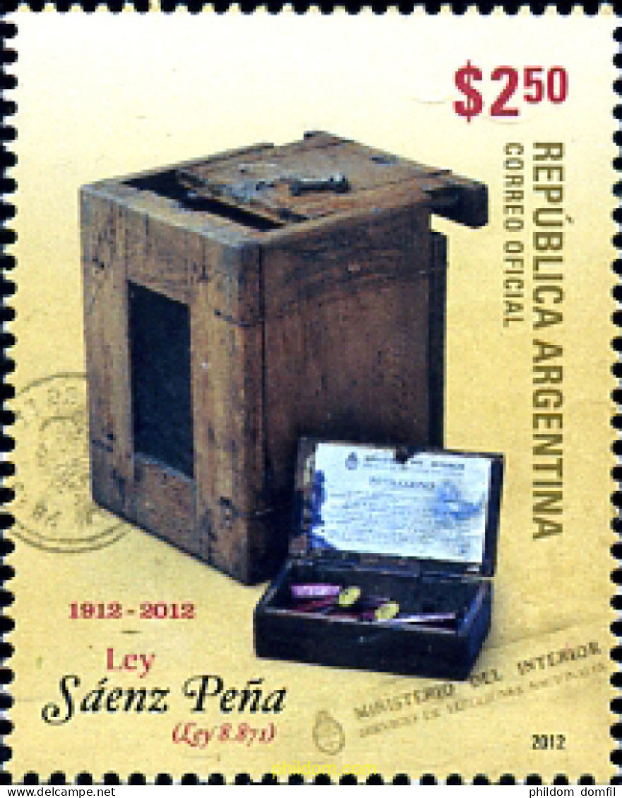 284103 MNH ARGENTINA 2012 CENTENARIO DE LA LEY "SAENZ PENA" - Unused Stamps