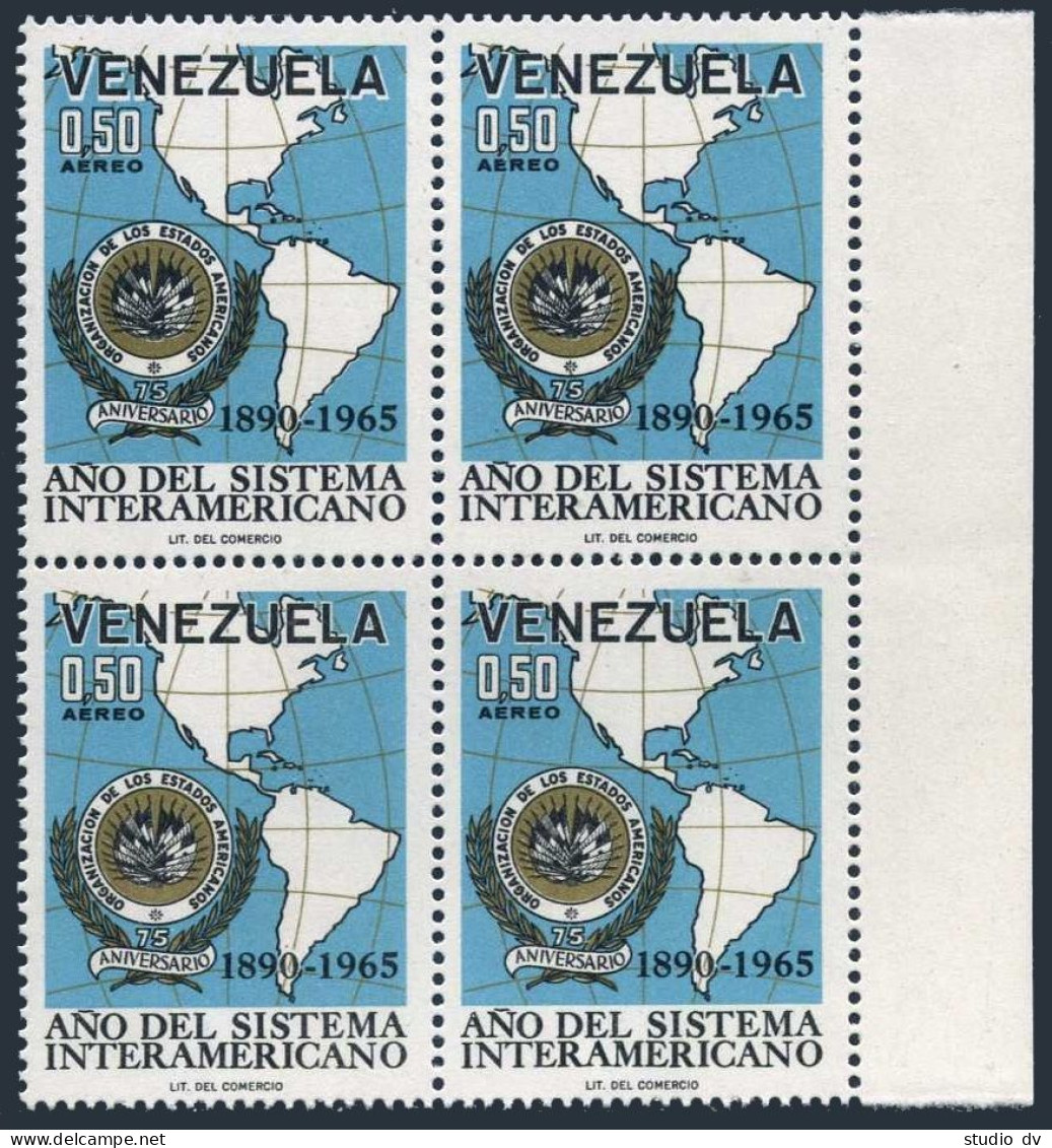 Venezuela C914 Block/4, MNH. Mi 1638. OAS Organization Of American States, 1965. - Venezuela