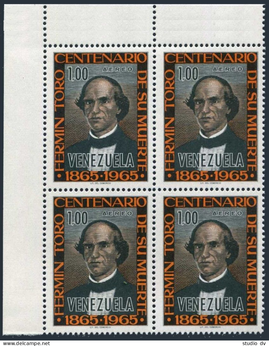Venezuela C911 Block/4, MNH. Michel 1635. Fermin Toro, Statesman, Writer. 1965. - Venezuela