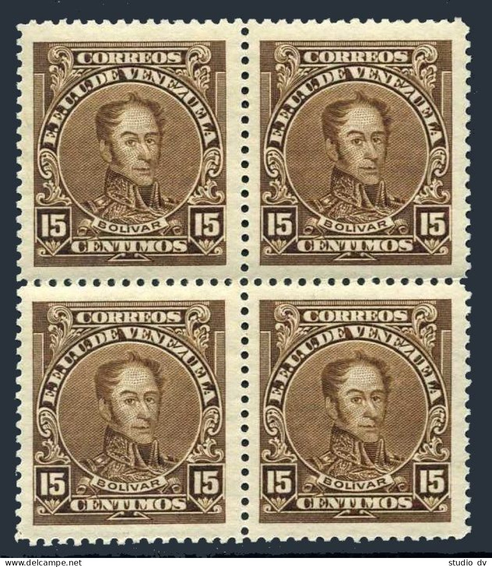 Venezuela 275 Block/4,MNH.Michel 108A. Simon Bolivar,1927. - Venezuela