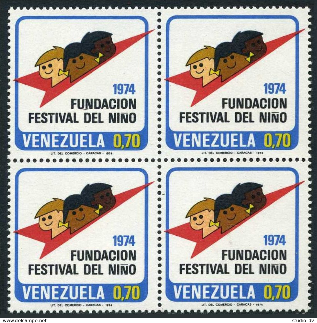 Venezuela 10893 Block/4, MNH. Mi 1994. Children's Foundation Festival, 1974. - Venezuela