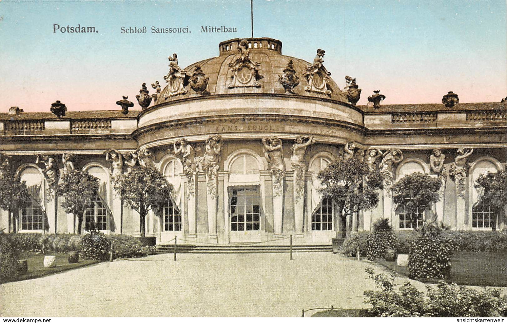 Potsdam Schloss Sanssouci Mittelbau Ngl #168.470 - Sonstige & Ohne Zuordnung