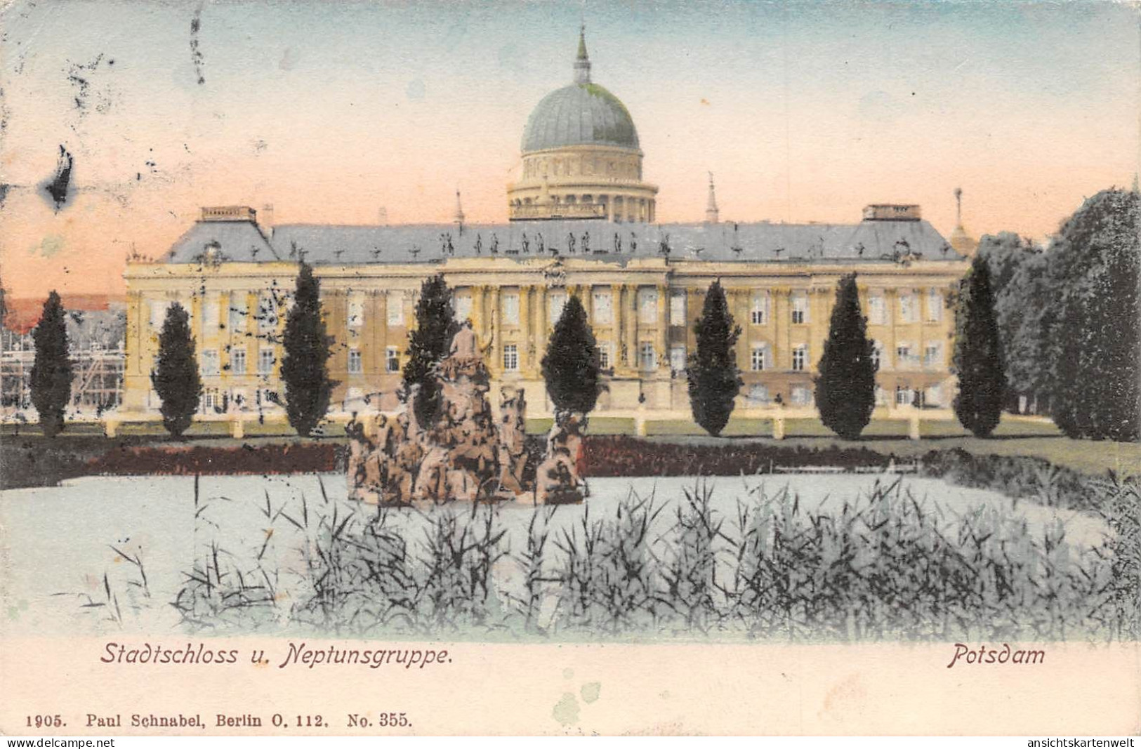 Potsdam Stadtschloss Und Neptunsgruppe Gl1906 #168.445 - Sonstige & Ohne Zuordnung