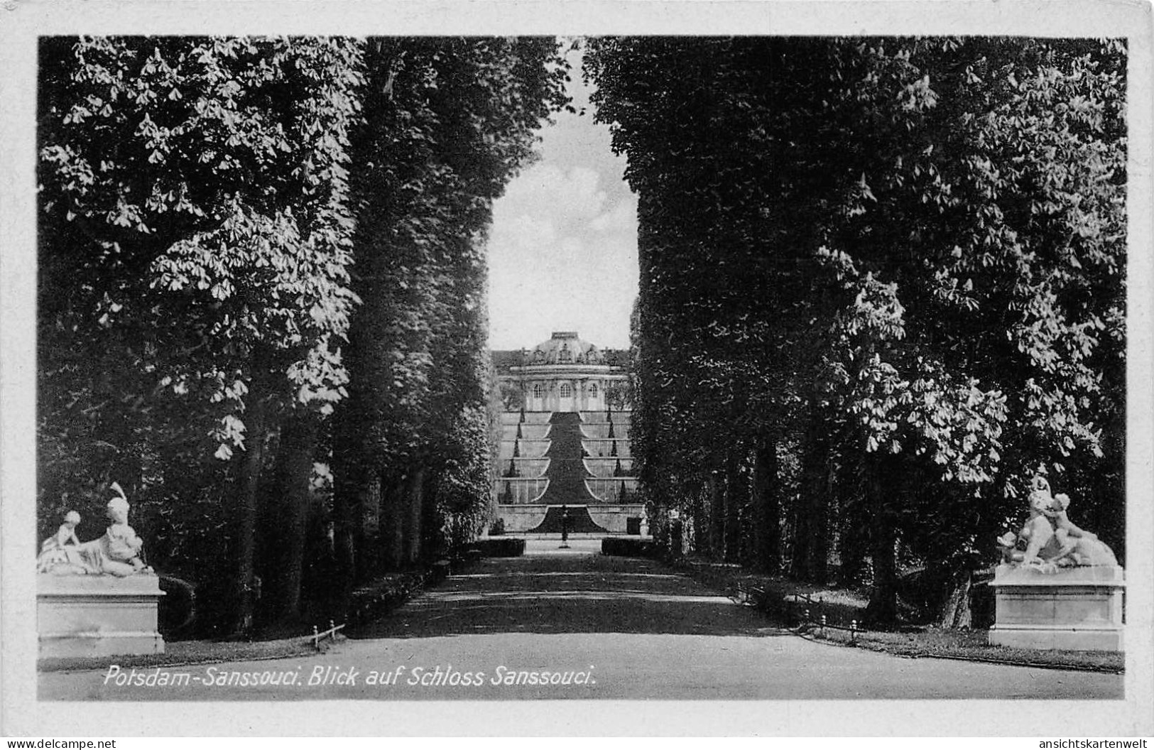 Potsdam Sanssouci Blick Zum Schloss Feldpgl1942 #168.460 - Other & Unclassified