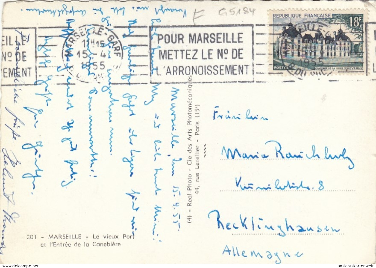 Marseille, Le Vieux Port Et Entrée De La Canabière Gl1955 #G5184 - Autres & Non Classés