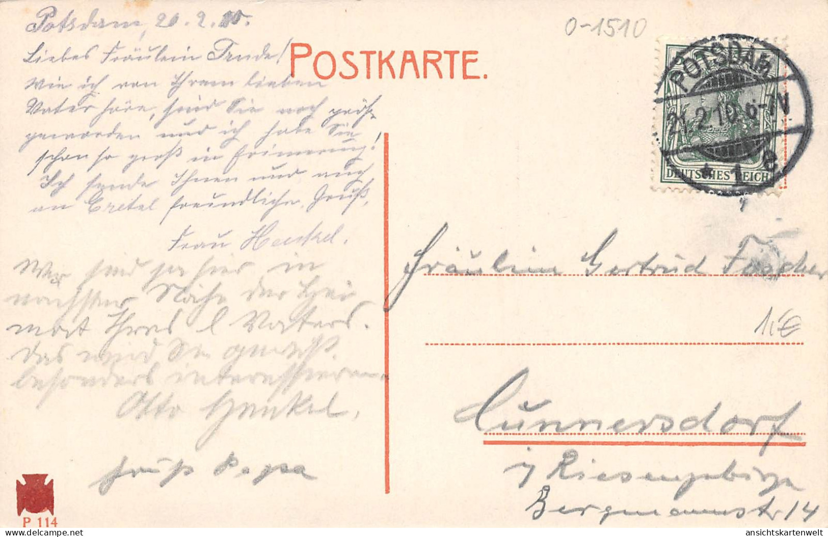 Potsdam Schloss Babelsberg Gl1910 #168.436 - Autres & Non Classés