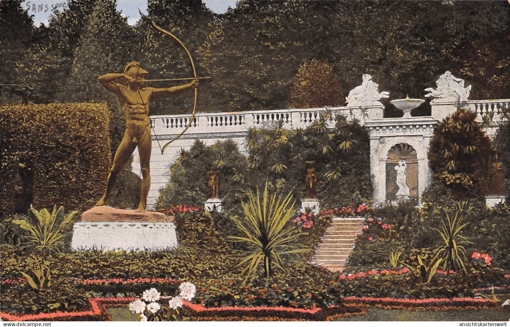 Potsdam Sanssouci Sizilianischer Garten Und Bogenschütze Gl1917 #168.469 - Other & Unclassified