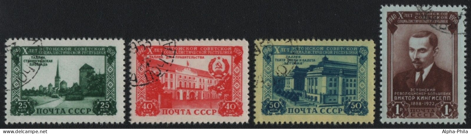 Russia / Sowjetunion 1950 - Mi-Nr. 1503-1506 Gest / Used - Estnische SSR - Gebraucht