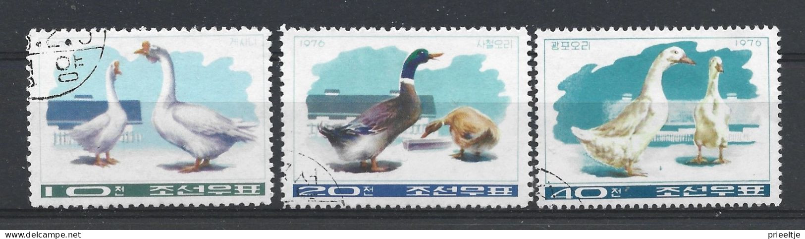 Korea 1976 Geese Y.T. 1387/1389 (0) - Corée Du Nord