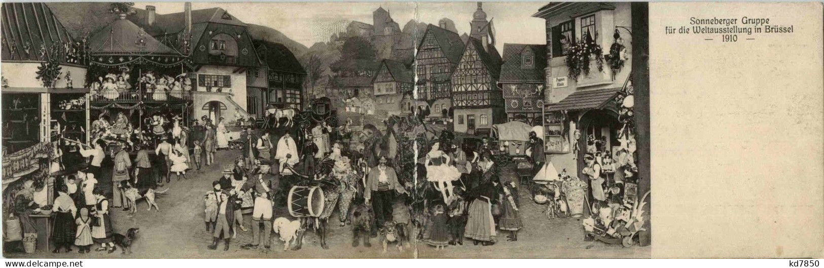 Bruxelles - Sonneberger Gruppe Für Die Weltausstellung 1910 - Klappkarte - Expositions Universelles
