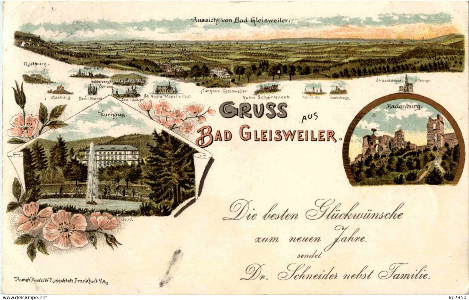 Gruss Aus Bad Gleisweiler - Litho - Edenkoben