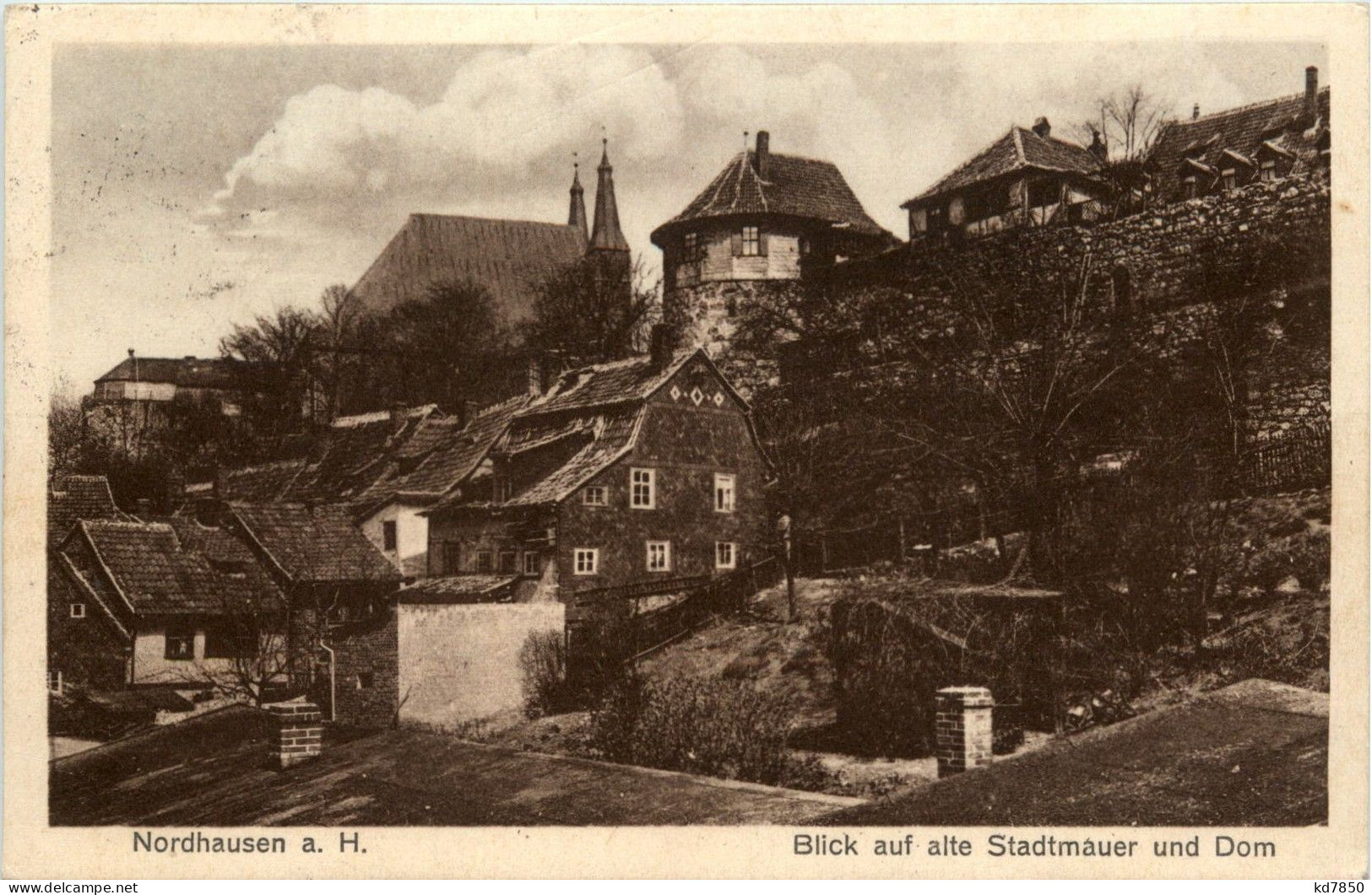 Nordhausen - Blick Auf Alte Stadtmauer Und Dom - Nordhausen