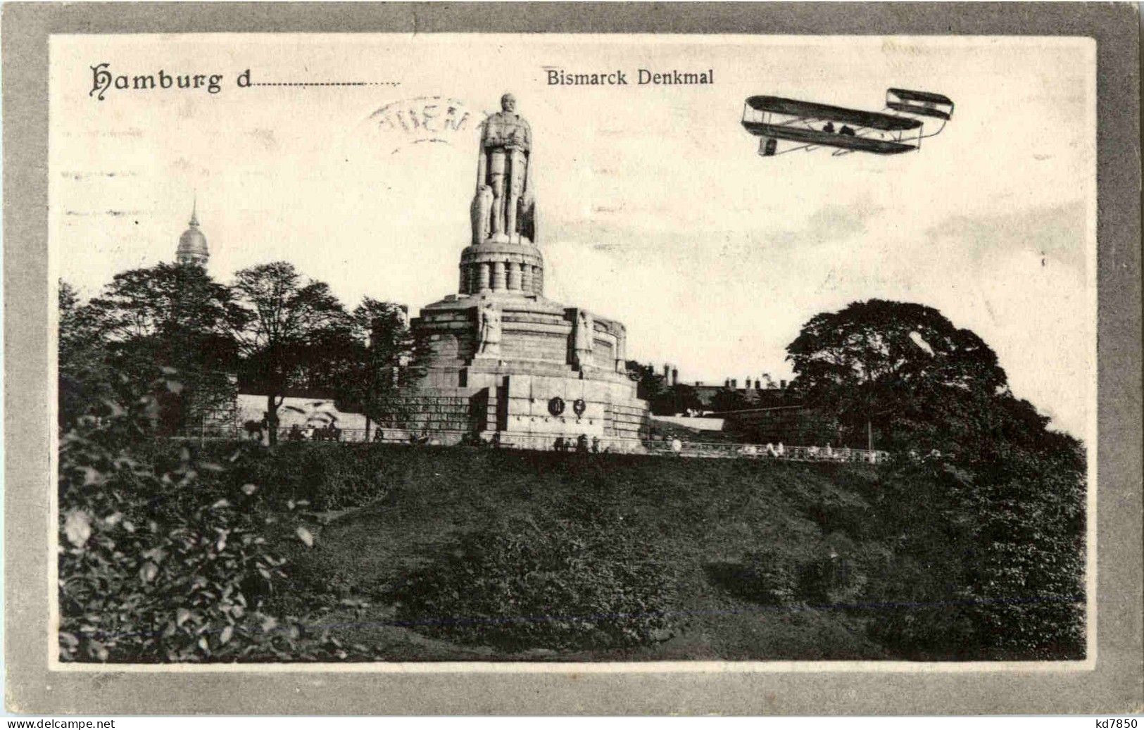 Hamburg - Bismarck Denkmal Mit Flugzeug - Other & Unclassified