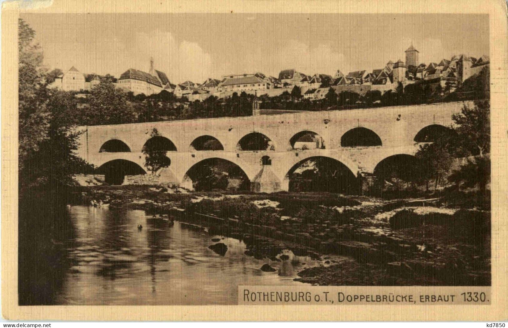 Rothenburg O. T. - Doppelbrücke - Rothenburg O. D. Tauber