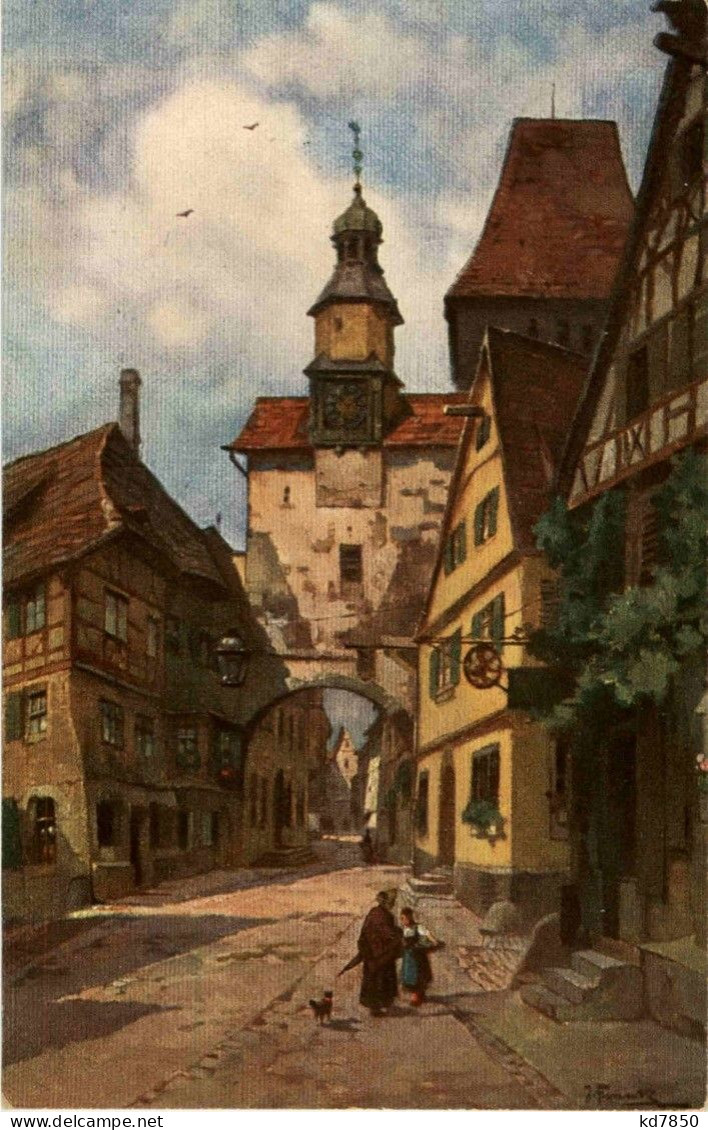 Rothenburg O. T. - Künstlerkarte J. Frank - Rothenburg O. D. Tauber