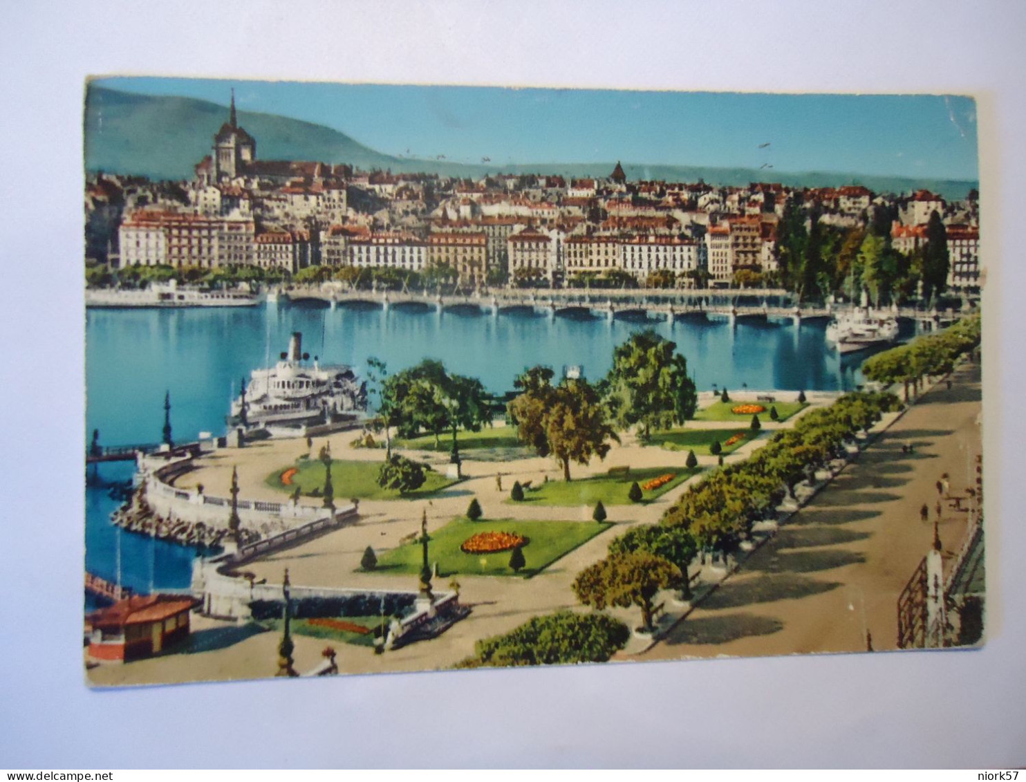 SWITZERLAND   POSTCARDS GENEVE QUAI AU MONT-BLANC 1950 - Altri & Non Classificati