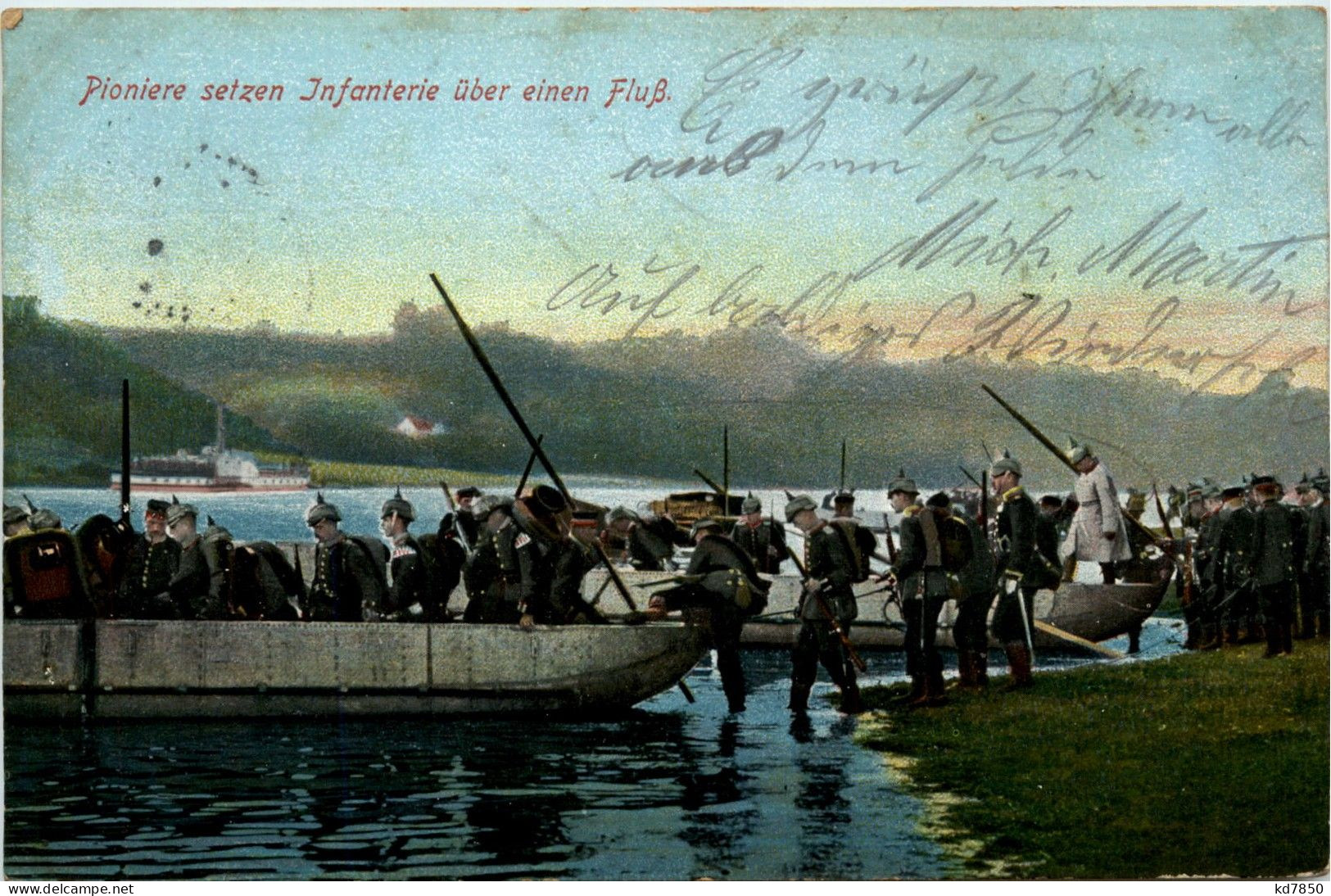 Pioniere Setzen Infanterie über Den Fluss - Feldpost - Guerre 1914-18