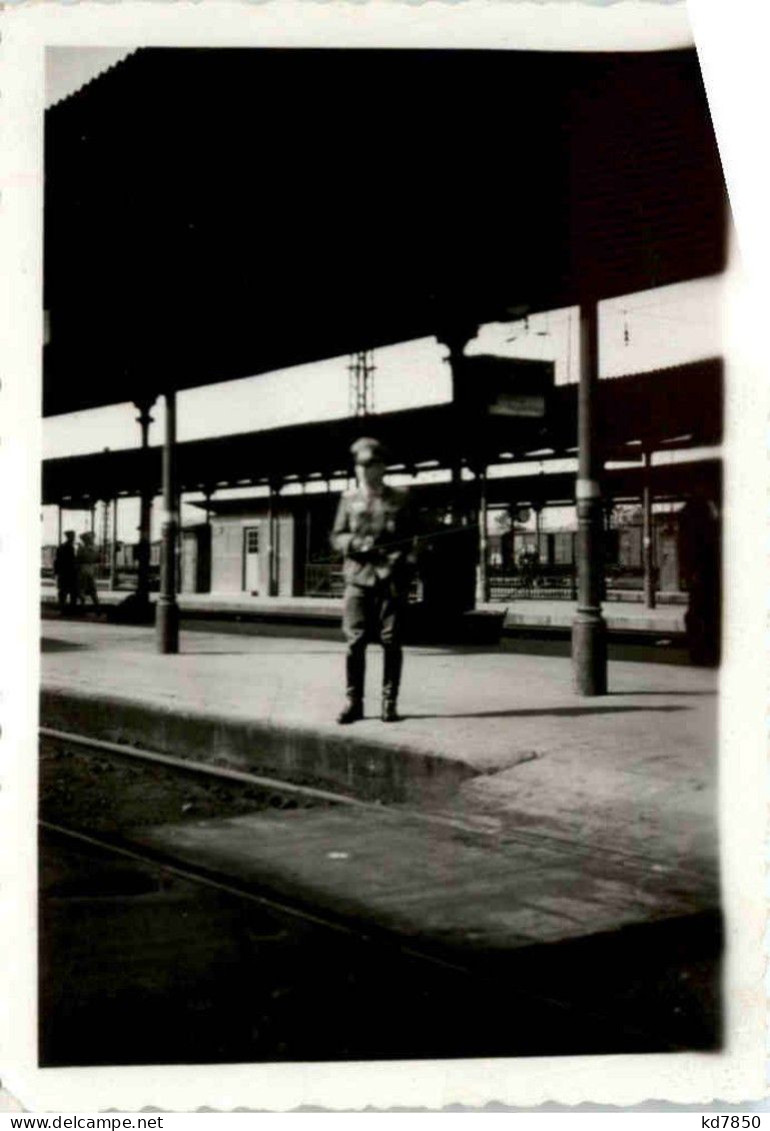 Graz - Photo Bahnhof Mit Soldat - Graz