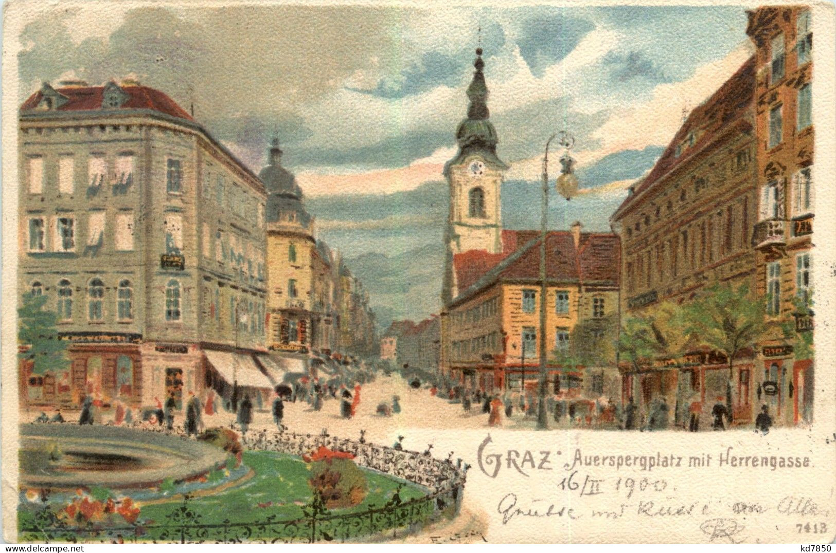 Graz - Auerspergerplatz - Litho - Graz