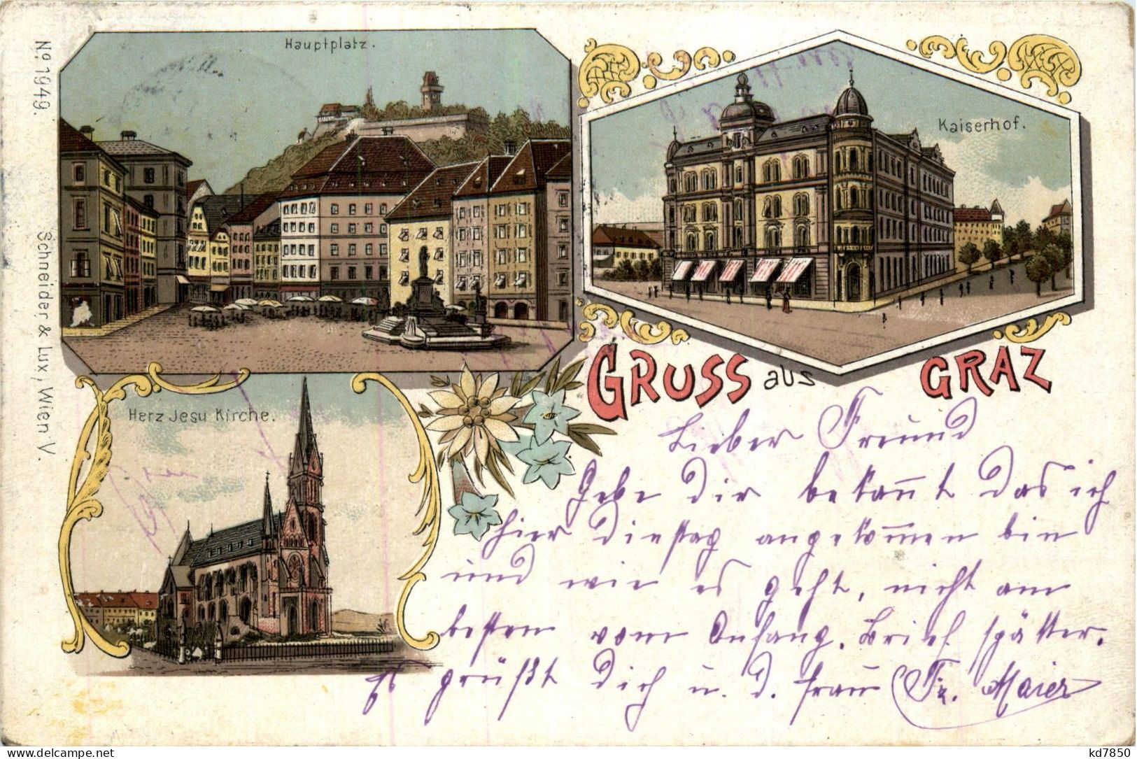 Gruss Aus Graz - Litho - Graz