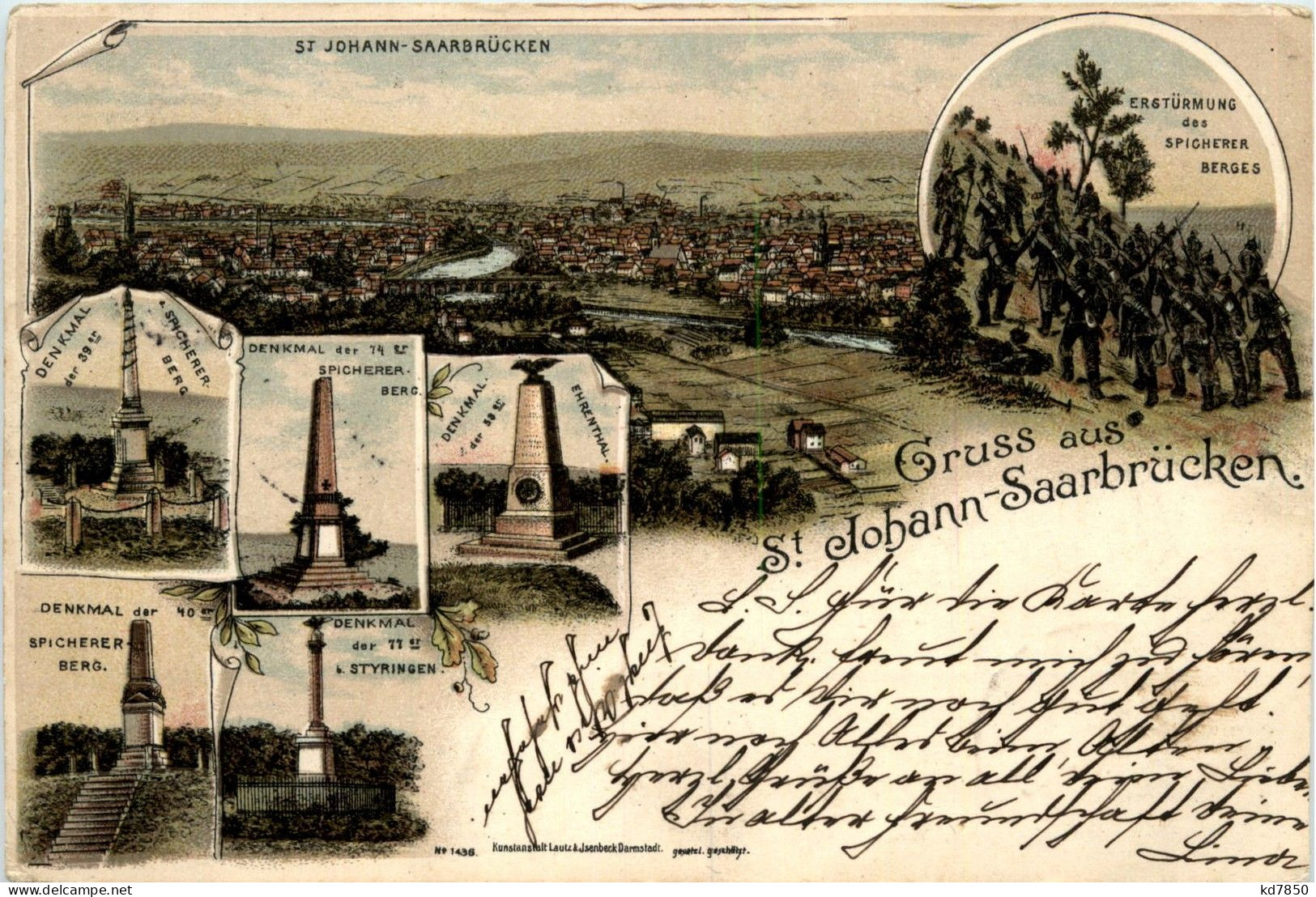 Gruss Aus St. Johann-Saarbrücken - Litho - Saarbruecken