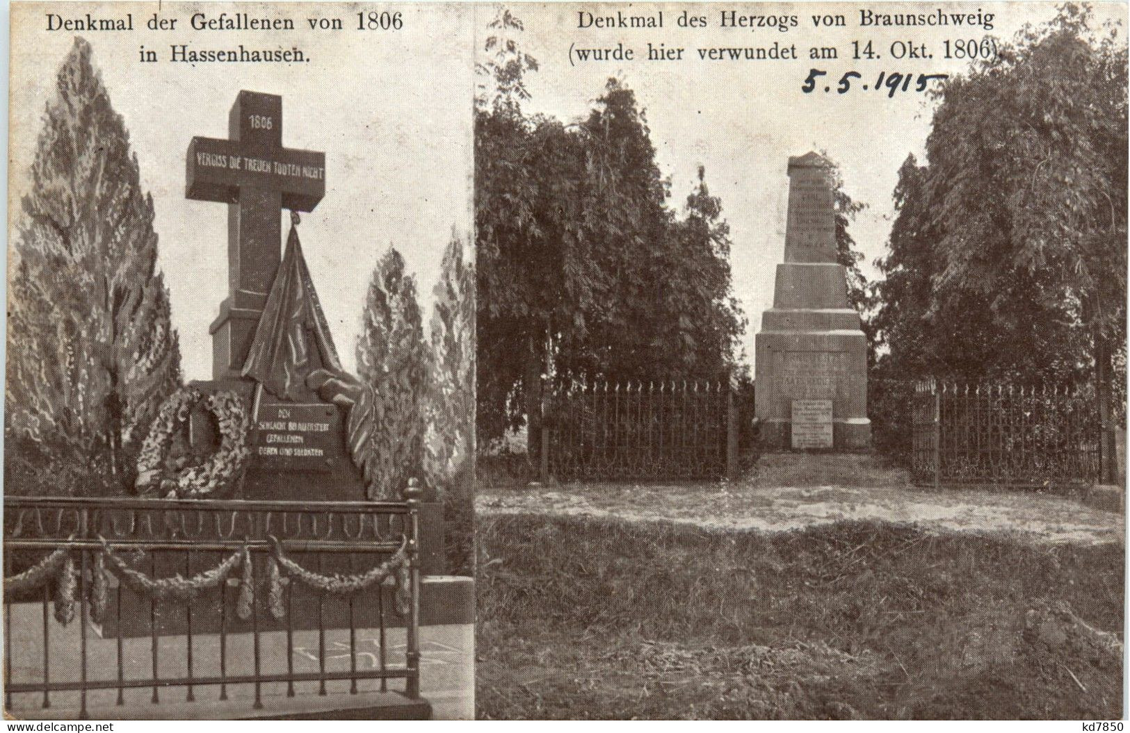 Denkmal Der Gefallenen Von 1806 In Hassenhausen - Naumburg (Saale)