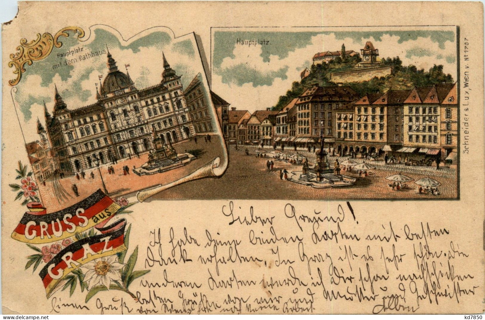 Gruss Aus Graz - Litho - Graz