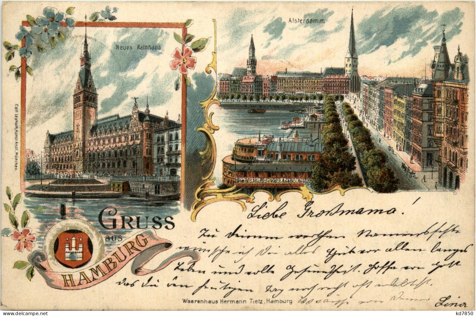 Gruss Aus Hamburg - Litho - Andere & Zonder Classificatie