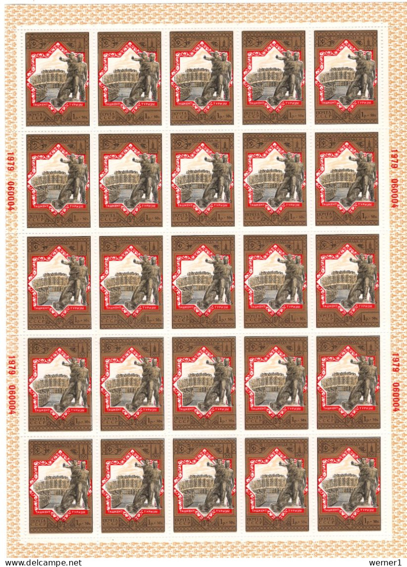 USSR Russia 1979 Michel 4873-4877 Olympic Games Moscow, Tourism 5 Sheets With 25 Stamps MNH - Summer 1980: Moscow