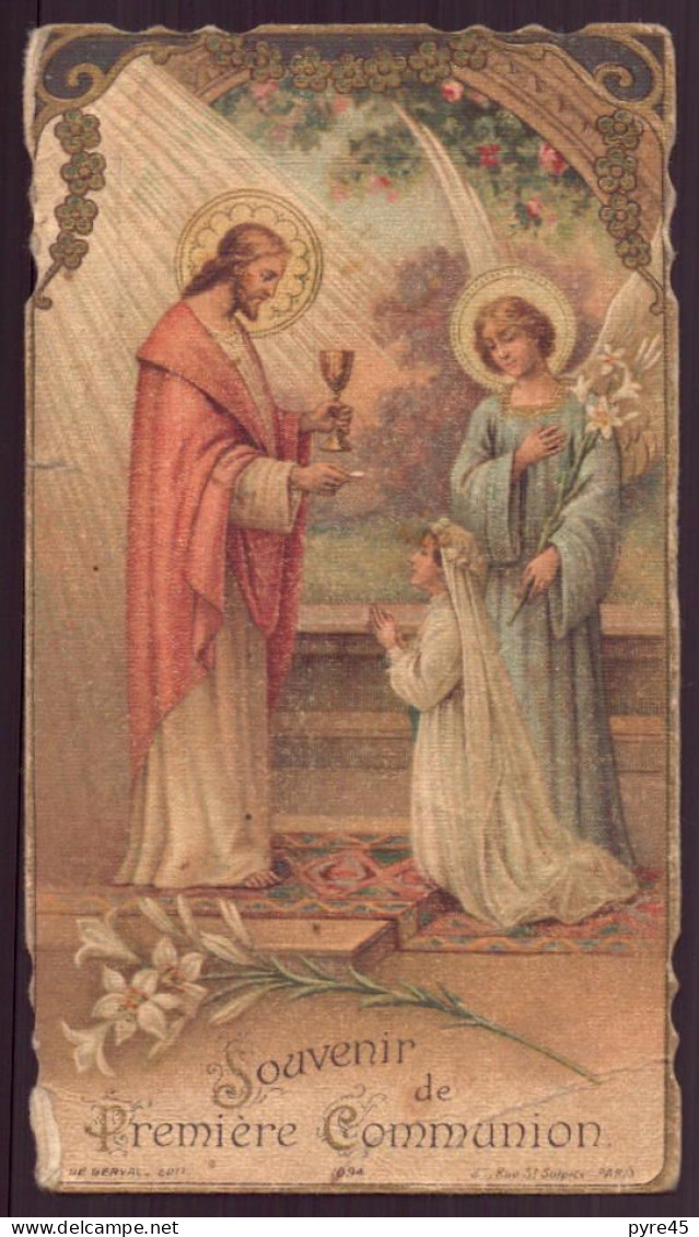 Image Pieuse " Souvenir De Première Communion " Créteil 1930 - Andachtsbilder