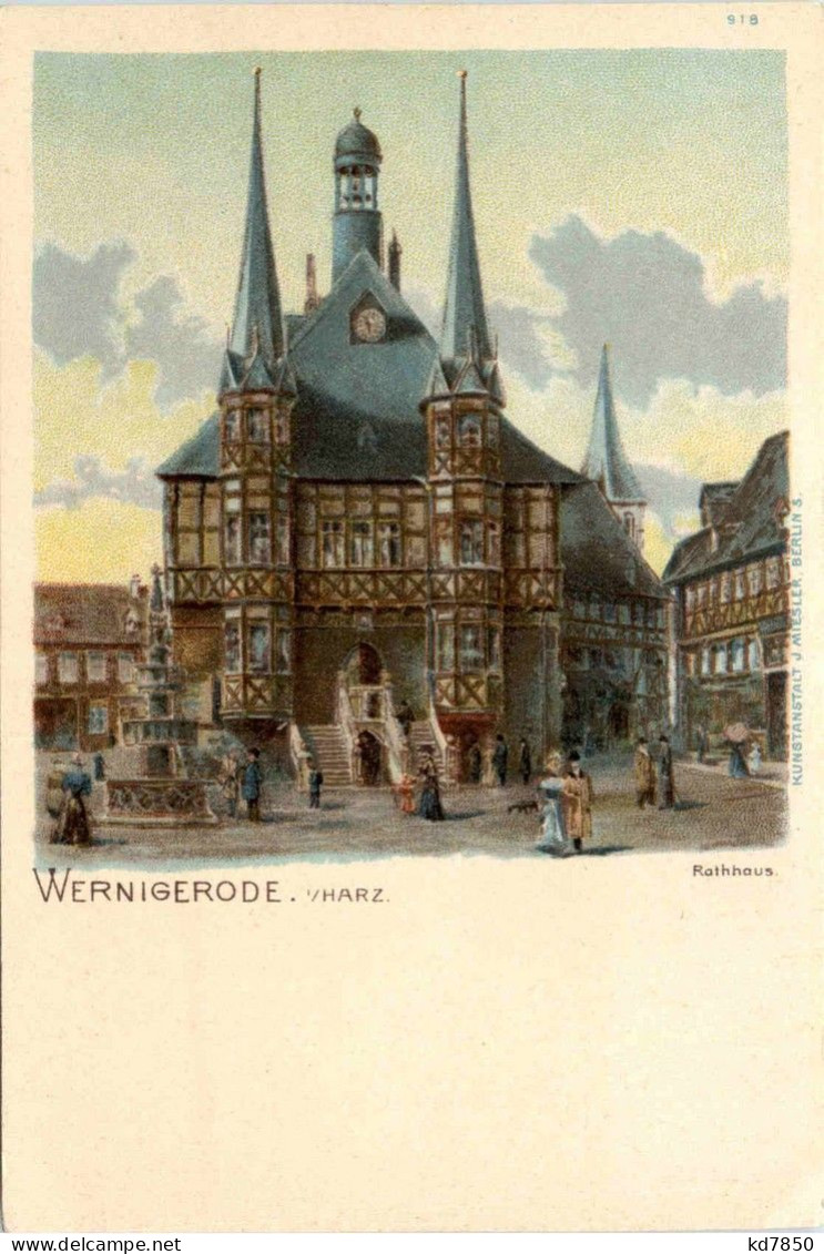Wernigerode - Rathaus - Litho - Wernigerode