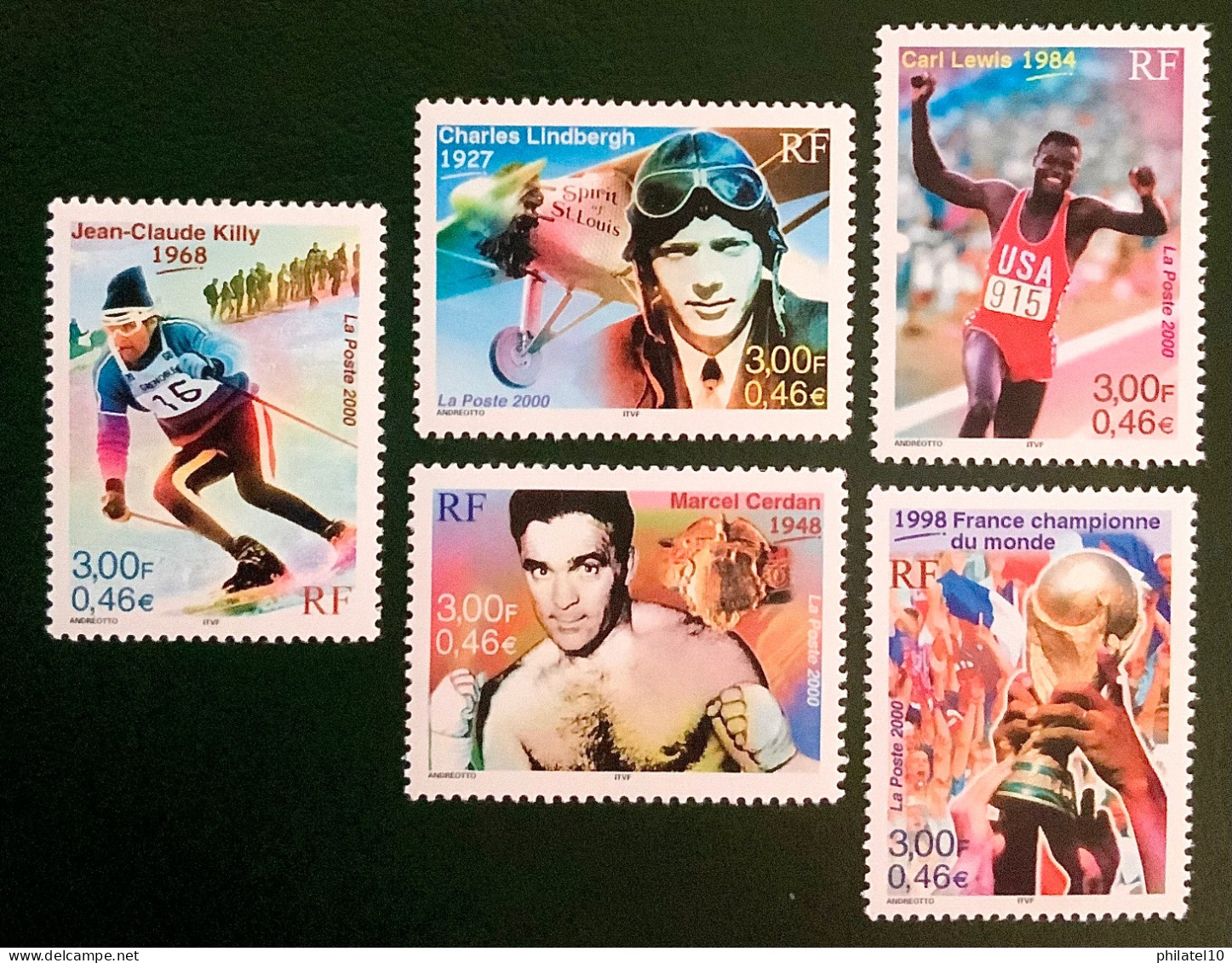 2000 FRANCE N 3312 A 3316 - LE SIÈCLE AU FIL DU TIMBRE - SPORT 2000 - NEUF** - Unused Stamps