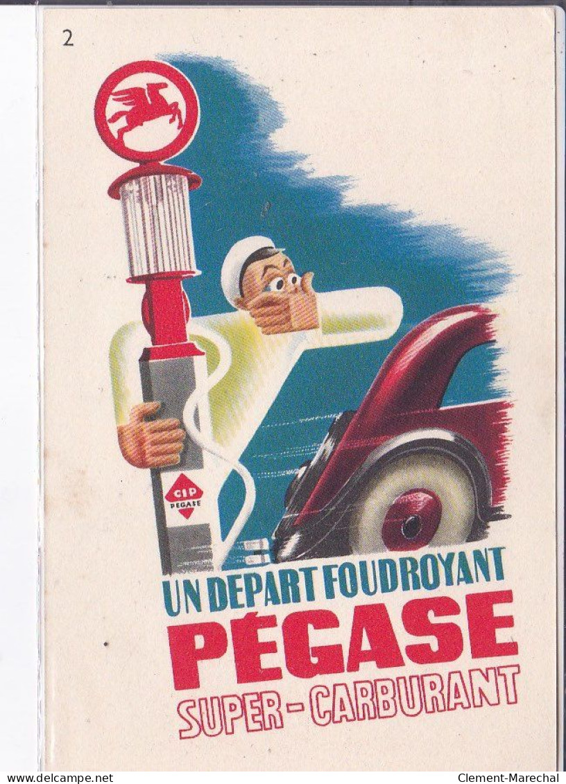 PUBLICITE : Supercarburant PEGASE Lot De 7 Cartes Postales Semi-modernes (automobile)- Très Bon état - Publicidad