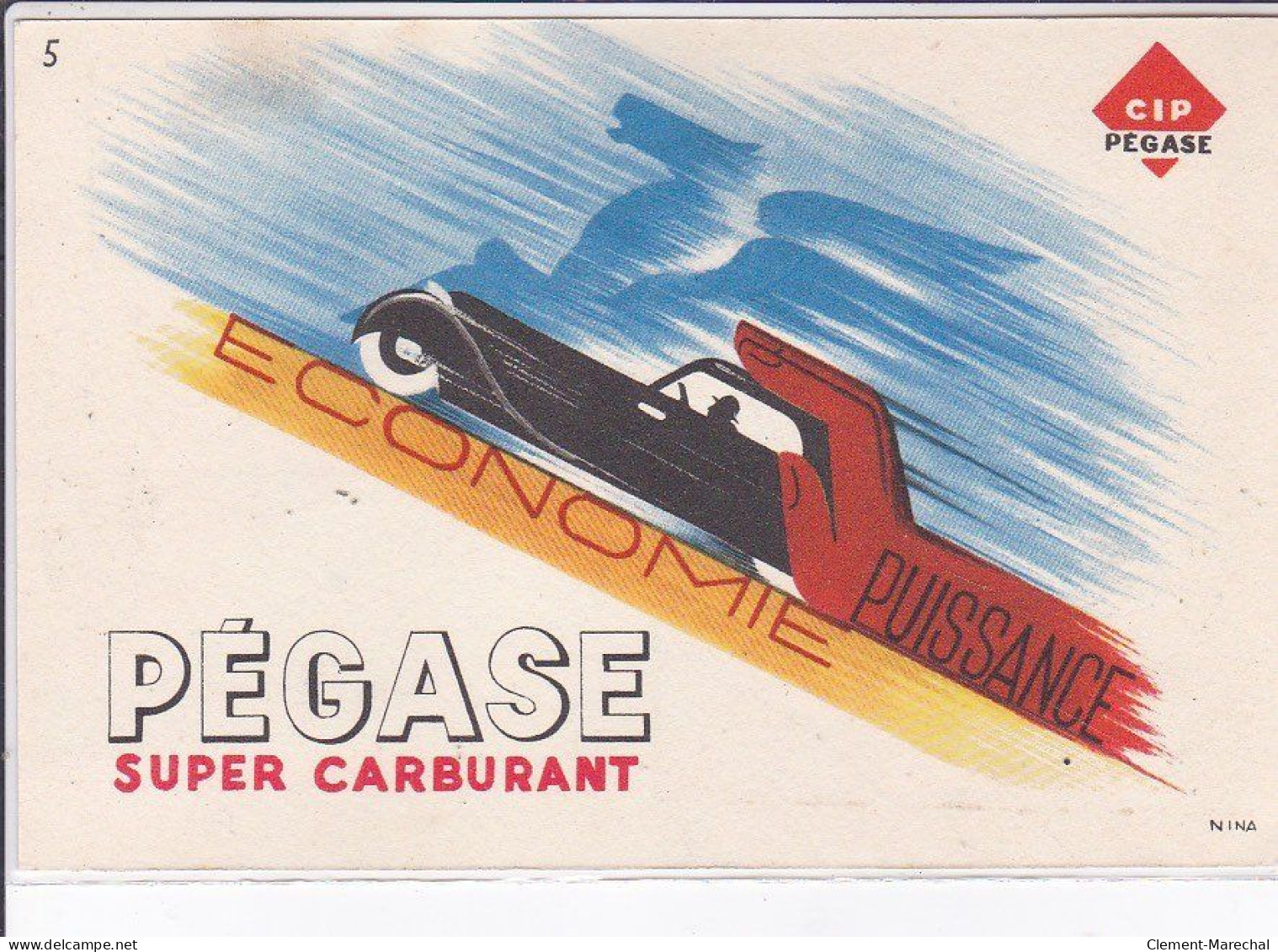 PUBLICITE : supercarburant PEGASE lot de 7 cartes postales semi-modernes (automobile)- très bon état