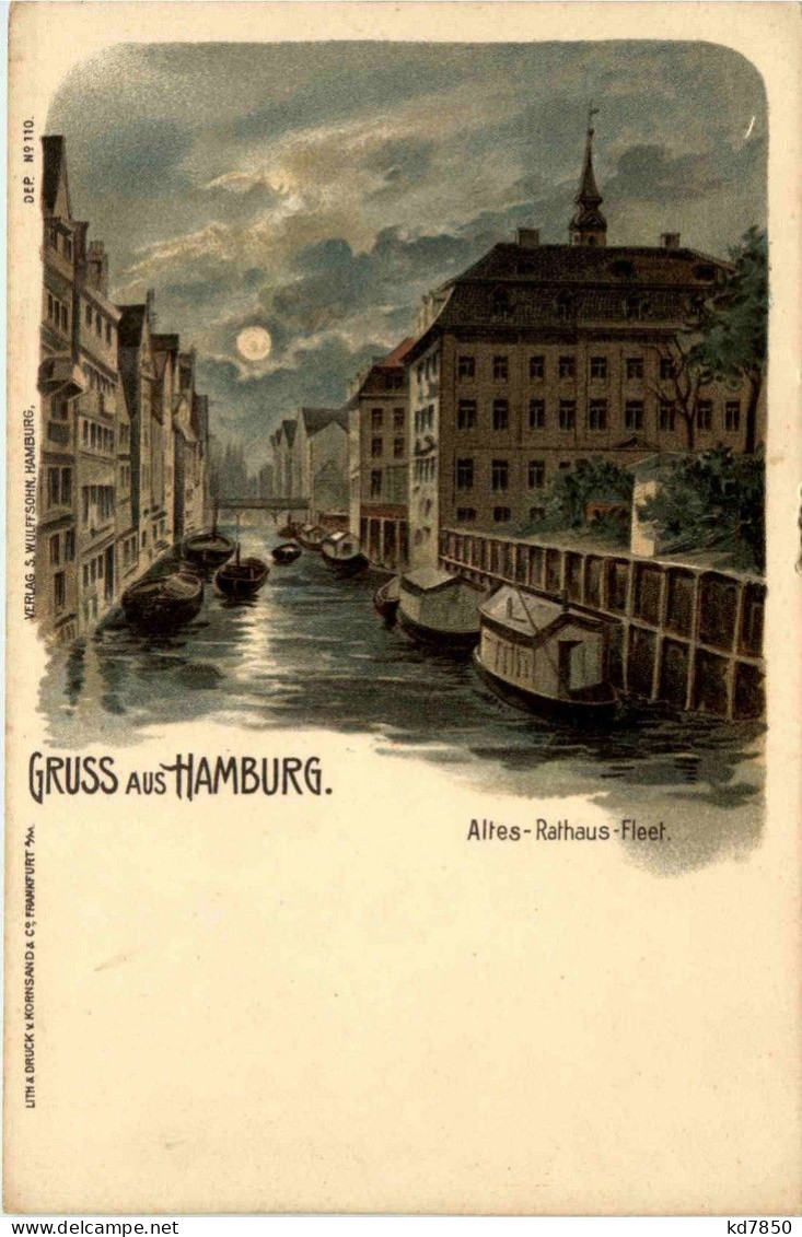 Gruss Aus Hamburg - Litho - Sonstige & Ohne Zuordnung