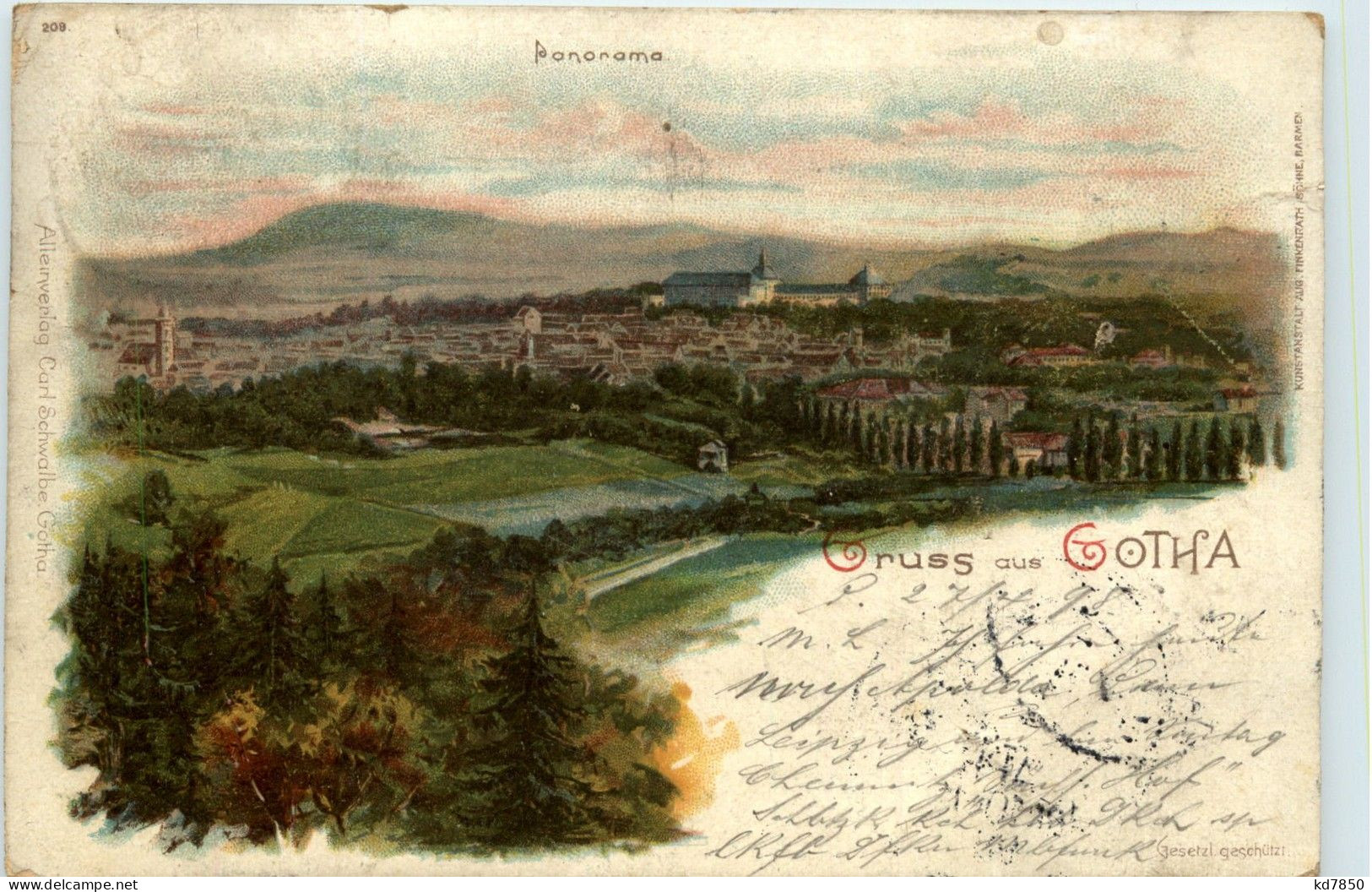 Gruss Aus Gotha - Litho - Gotha