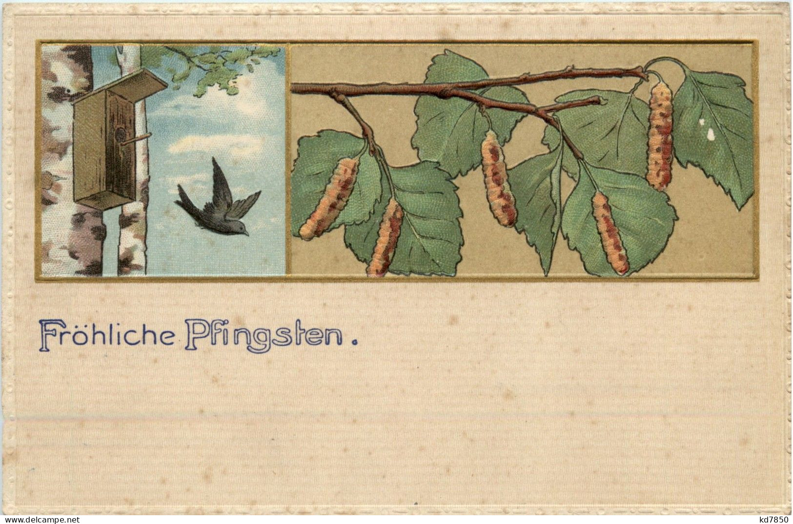 Pfingsten - Prägekarte - Pinksteren