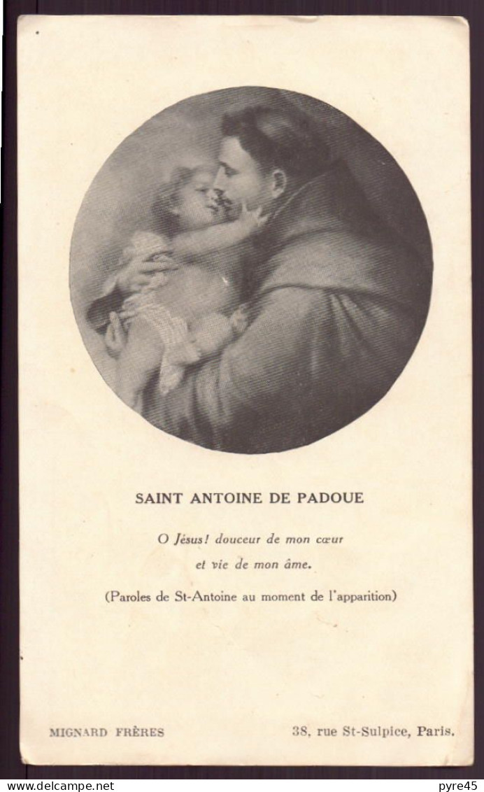 Image Pieuse " Saint Antoine De Padoue " - Andachtsbilder